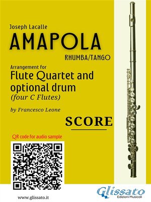 cover image of Flute Quartet Score of "Amapola"